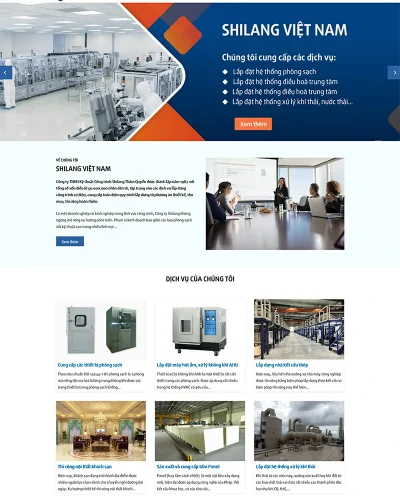 Mẫu website công ty dịch vụ xây dựng, cơ điện